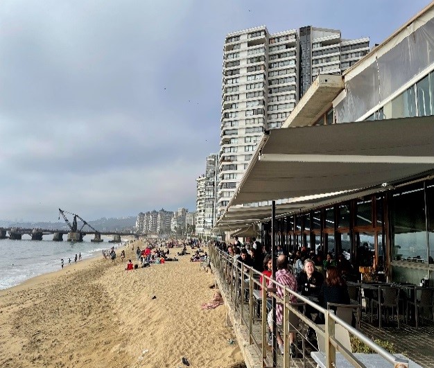 Viña playa edificios rambla